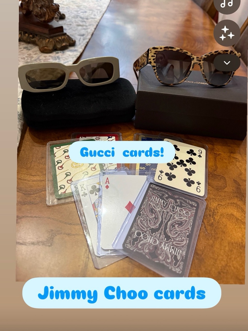Jimmy Choo Playing Cards - and Gucci playing cards